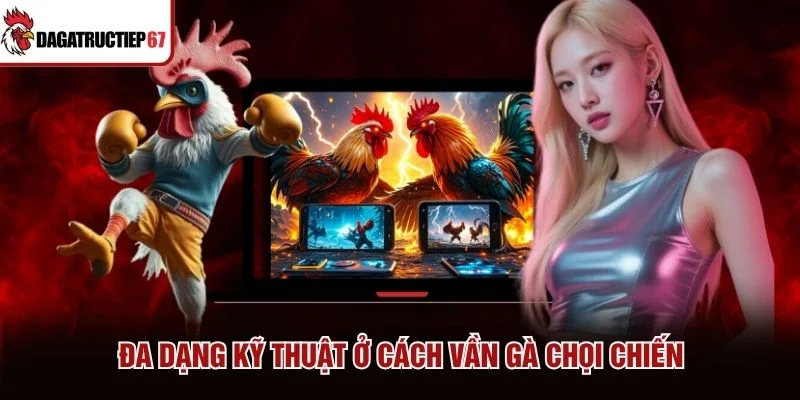 Đa dạng kỹ thuật ở cách vần gà chọi chiến